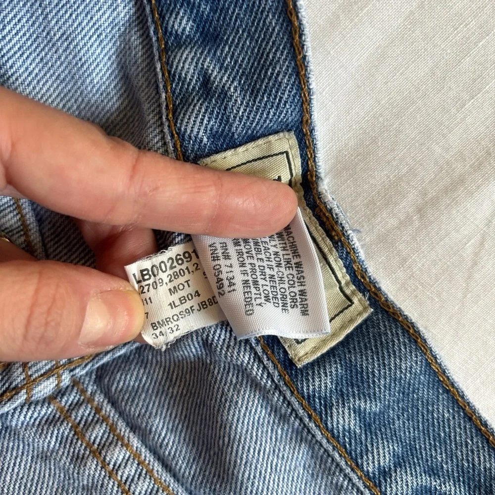 L.L. Bean Jeans Men's Size 34x32 Blue Relaxed Fit 100% Cotton Vintage Denim